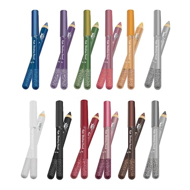 Jumbo Glitter Eyeliner Pencils  12 Metallic Colors Eyeliners  Eyeshadow Pencil Set Natural Long Lasting Hypoallergenic Eye Makeup