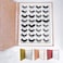 16 Pair Eyelash Storage BookMakeup Display Sample ContainerEyelash Catalog Travel Glitter Paper rose gold