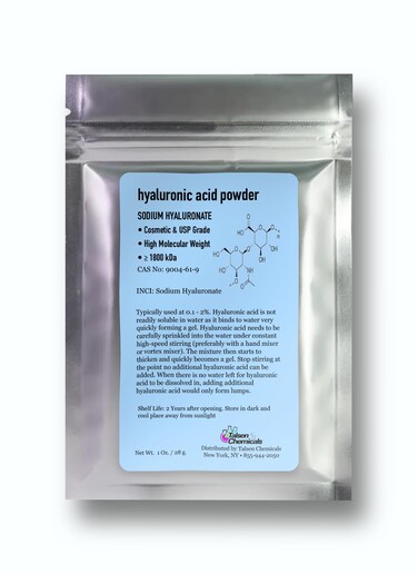 Hyaluronic Acid Powder 1 oz  28 grams 1800 kDa Pure Hyaluronic Acid Powder Natural Cosmetic Grade Hyaluronic Acid High Molecular Weight Powder DIY Hyaluronic Acid Serums