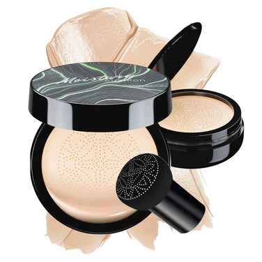Mushroom Head Air Cushion CC Cream  BB Cream Face Makeup Foundation for Mature Skin Moisturizing Concealer Brighten LongLasting Even Skin Tone for All Skin Types Ivory Color