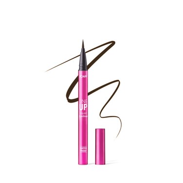 JOAHLine Up Liquid Eyeliner with Precision Felt Tip Waterproof Long Lasting Smudge Proof Eye Liner Brown