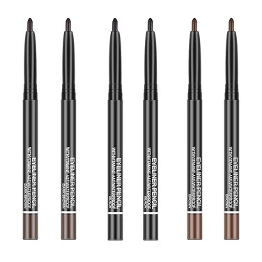 Go HoBlackLight BrownDark Brown Eyeliner Pencils6 Pack Gel Eye Liner Makeup PencilHigh Pigment Smooth Eyeliner StickSoft Easy to Color Eye Liner Pen