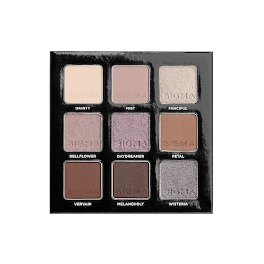 Sigma BeautyOntheGo Eyeshadow Palette  Hazy  9 Bold Eyeshadow Shades in Matte Shimmer and metallic Finishes  Highly Pigmented Vegan Eye Makeup Palette  Clean Beauty Products
