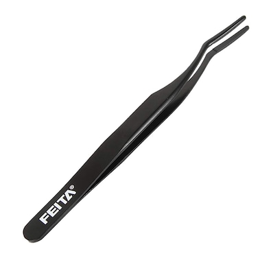 False Eyelash Applicator  FEITA Professional Curved Eyelashes Extension Tweezer for Easy Lashes Application and Removal  Black  1Pc