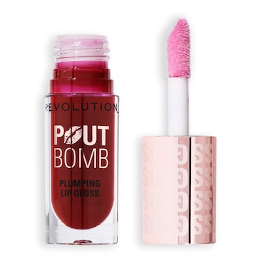 Revolution Beauty Pout Bomb Plumping Lip Gloss HighShine for Glossy Fuller  Plump Lips with Hyaluronic Acid  Peptides Vegan  CrueltyFree Light Mauve 015 Fl Oz