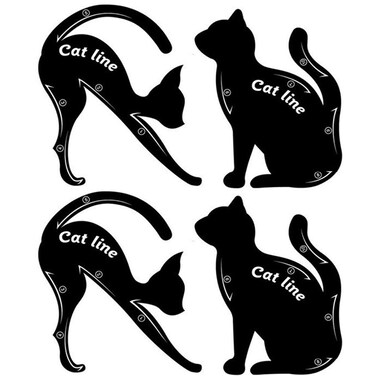 AlaynaEyeliner Stencils for Cat Eye Winged and Smokey Eyeshadow Applicators Shaper Tool Guide Sticker Eyebrow Pencil 10 Different Effects 4 Pack