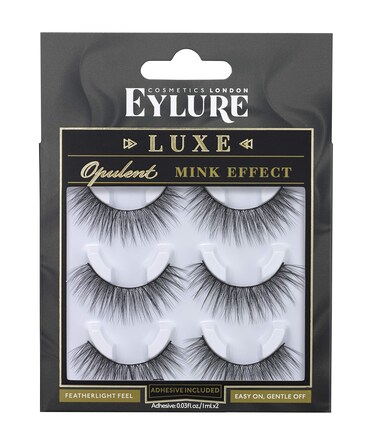 EylureFaux Mink Eye Lashes Reusable Adhesive Included Baroque 1 Pair