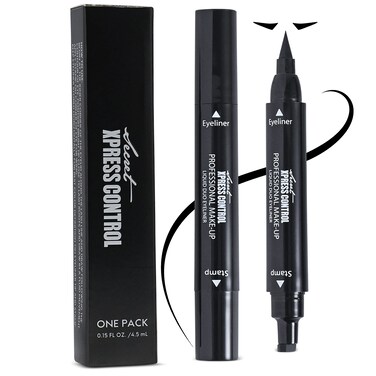 Secret Xpress Control Winged Eyeliner Stamp Waterproof Long Lasting Liquid Black Pen Cat Eye Matte Eye Makeup Black  1 Pack