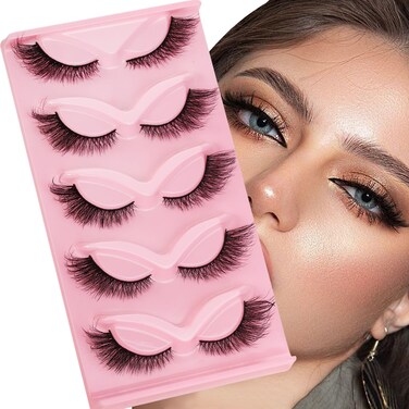 cat eye lashes mink lashes fluffy Flattering Wispy Volume Lightweight and Comfortable for Effortless Application  Perfect Length for Dramatic Looks on Any Occasion5pairs
