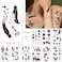 30 Sheets Fake Black Tiny Temporary Tattoo Hands Finger Words Tattoo Sticker for Men Women Body Art on Face Arm Neck Shoulder Clavicle Waterproof