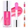 Hydrating Lip Glow Oil Plumping Lip Gloss NoSticky Transparent Moisturizing Lip Balm Natural Lip Plumper Gloss Make Lips Fuller and Moisturizing  Raspberry