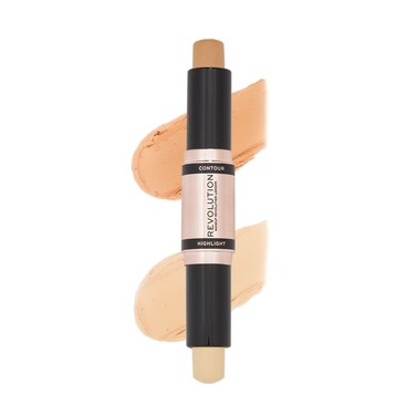 Revolution Fast Base Contour Stick Dual Ended Sculpts  Defines Face Lightweight Blendable Light 2 X 015 Oz