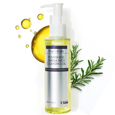 Cleansing Oil For Face Makeup Remover Oil for Dry Skin Double Cleanser for Sensitive Skin Cold Pressed Omega Rich Facial Oil Cleanser for Impurities with Castor and Chia Seed Oil