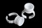 Pigment Rings  100PCS Tattoo Rings Cups Disposable Makeup Rings Tattoo Glue HolderTattoo Ink Ring Adhesive Makeup Glue Rings Palette Plastic Nail Art Eyelash Extension Rings Medium 100pcs