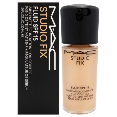 Studio Fix Fluid SPF 15 24Hr Matte Foundation Plus Oil Control  NC25 by MAC for Women  1 oz Foundation