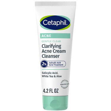 Cetaphil Acne Face Wash Gentle Clear Clarifying Acne Cream Cleanser with 2 Salicylic Acid Deep Cleans  Treats Acne Prone Skin Skin Care for Sensitive Skin 42oz