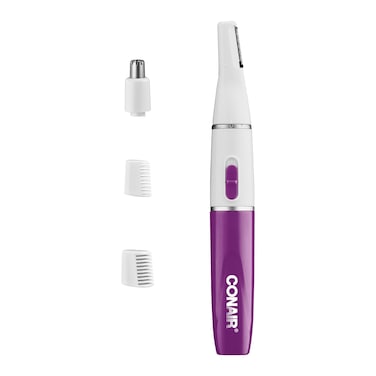 Conair Allin1 Facial Hair Trimmer for Women Perfect for Face EarNose and Eyebrows BatteryPowered