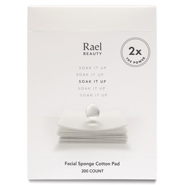 RaelSkin Care Cotton Pads for Face  Facial Sponge Pads Square Cotton Pads for Face Toner Makeup Remover and Facial Cleansing Lint Free Soft and Thin Rayon 200 Count