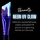 MehronParadise FX Neon UV Glow Face and Body Paint  Professional Water Activated Black Light Reactive Paint  Raves  Halloween FX  Refill 25 oz 7 g Dark Matter  Neon ClearBlue UV