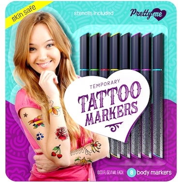 Pretty MeTemporary Tattoos Markers  Henna Body Tattoo Kit for Girls  Adults  Skin Pens for Teen Girl Gifts Trendy Stuff  12  Year Old  Cool Birthday Gift Ideas Teens 12 13 14 15 16 17 18 Teenage Tween
