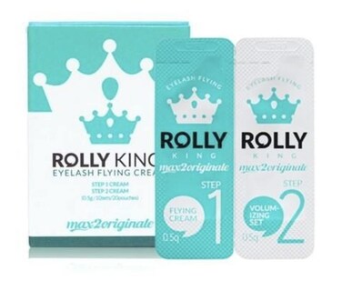 Rolly King Perm Step 1  2 for Eyelash Lifting and Brow Lamination for Professionals 10 Sachets in a Box