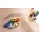 Amscan Rainbow Tinsel False Eyelashes  05 x 1 1 Pair  Stunning Lashes For Parties  Festivals