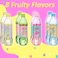 Expressions 8pc Pop Gloss  Novelty Soda Fruity Flavored Lip Balm Set Vending Machine Soda Lip Balm Collection Safe and NonToxic Lip Gloss Gift Set For Girls