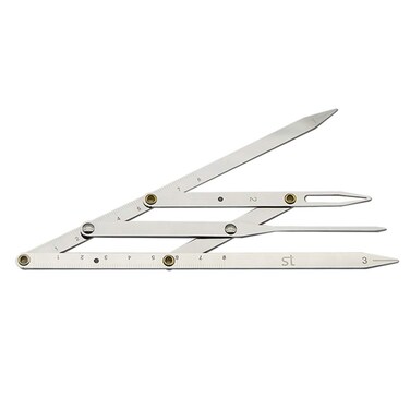 Golden Mean Calipers Stainless Steel Thrush Eyebrow Microblading Ruler Eyebrow Permanent Measure Symmetrical Tool Threepoint Positioning Balance Ruler for Makeup Ratio Measure Fibonacci Gauge Tool