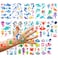 PHOGARY Kids Temporary Tattoos100pcs Sea World Theme Tattoos 20 Sheets  Fish Shark Turtle Seahorse Sea Star Octopus Crab  Marine Life Patterns Fake Waterproof Tattoos for Boys Girls