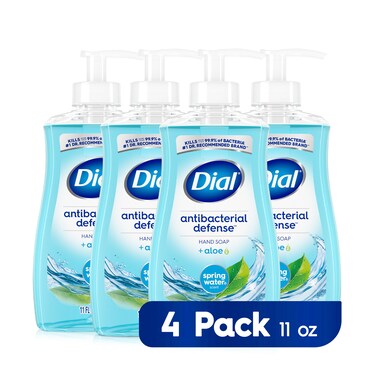 Dial Antibacterial Liquid Hand Soap Spring Water 11 fl oz Pack of 4