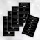 Brow Lamination Aftercare Instruction Cards  50 Pack  2x35 inches Business Card Size  Starter Lift Kit At Home DIY Brow Lift and Tint  Snatched Brows Black with White Icons Design