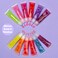 Expressions24pc Lip Gloss Set Flavored Lipgloss Squeeze Tubes with Carrying Case Lip Gloss Set Value Pack Assorted Fruit Flavored Lip Glosses KidFriendly Non Toxic Makeup