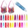 Expressions24pc Lip Gloss Set Flavored Lipgloss Squeeze Tubes with Carrying Case Lip Gloss Set Value Pack Assorted Fruit Flavored Lip Glosses KidFriendly Non Toxic Makeup