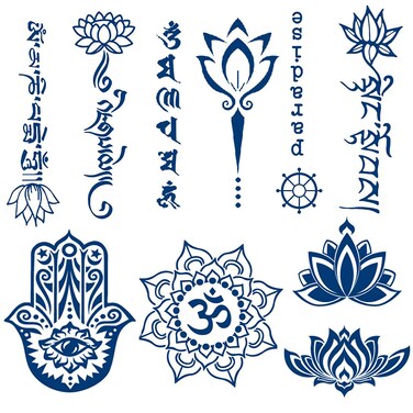 Semi Permanent Temporary Tattoos Sticker 6Sheet 2 Weeks Long Last Lotus Flower Tattoos 100 PlantBased Ink Infinity Waterproof Tattoo Stickers