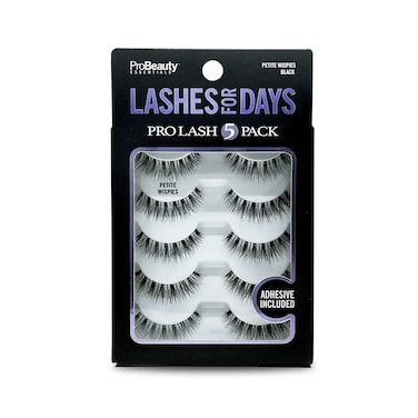 Faux Mink False Eyelashes Petite Wispies  Easy to Apply Gives Lashes Soft Wispie Look  Noticeably Fuller Looking Lashes  Adhesive Included  Cruelty Free 5 Pair  Black