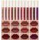 Matte Liquid Lipstick Makeup Set Pigmented Long Lasting Lip Gloss Set NonStick Cup Not Fade Professional Lip Makeup Gift Kit for Women