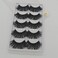 5 Pairs 3D Mink Lashes Natural Fluffy False Eyelashes 25mm Long Strip Lashes Handmade CrueltyFree Fake Eyelashes for Makeup K02