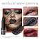 4 Pcs Diamond Matte Lipstick Set Long Lasting  NonStick Cup High Pigmented Glitter Metallic Lips Makeup Vampire Red Lipstick Black Lipstick for Women for Party Cosplay Halloween Makeup