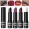 4 Pcs Diamond Matte Lipstick Set Long Lasting  NonStick Cup High Pigmented Glitter Metallic Lips Makeup Vampire Red Lipstick Black Lipstick for Women for Party Cosplay Halloween Makeup