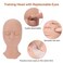 Pretty memory Lash Mannequin Head Eyelash Mannequin Head with Eyelids Silicone Mannequin Head for Makeup Practice and Lash Extension Training