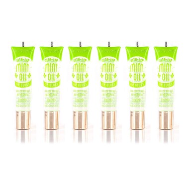 6PACKS Kiss Broadway Clear Lip Gloss Mint Oil
