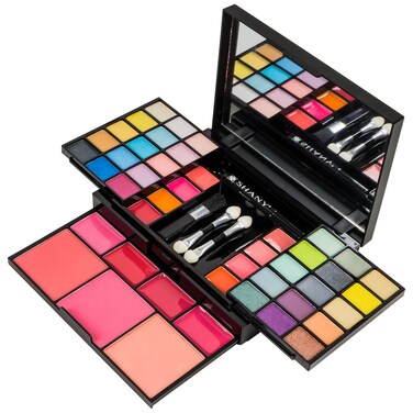 SHANY Fix Me Up Makeup Kit  Compact Travel Makeup Portable Giftable Adult and Teen Makeup Set Eye Shadows Lip Colors Blushes and Applicators