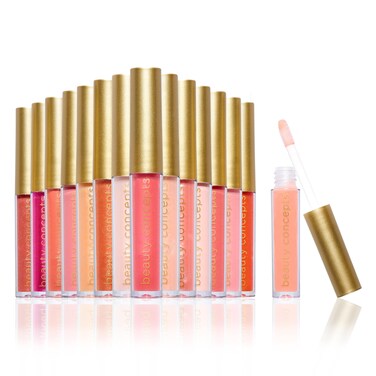 Nicole Miller New York Beauty Concept 15Piece Lip Gloss Set  Luminous Shades Lip Gloss Set  Beauty in Clear Bottles 007 Fl oz Each