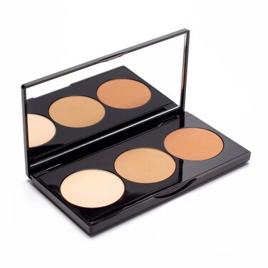 Fab Trio Contour Kit  Contour Palette Powder  Highlighter Makeup  Womens Face Makeup Kit with Contour Powder  Defining Weightless Highlighting Powder with an Angled Contour Brush