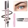 1Pack Eyebrow Pencil Brow Pen Dualends Thick  Fine Tip Retractable Waterproof Longlasting Natural Eye Brows Makeup with Eyebrow Trimmer Dark Brown