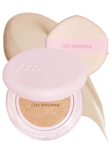 IM MEME Wonder Velvet Cushion Foundation  SemiMatte Cushion  Lightweight High Coverage Skin Moisturizing Antidarkening Light Foundation makeup Korean Cushion Foundation  02 Beige