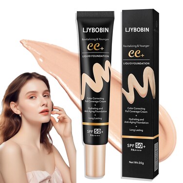 Hydrating CC Cream with SPF 50 PAWaterproof Flawless Concealer Full Coverage BB Cream for All Skin TypesLong Lasting Moisturizing Full Coverage Liquid Foundation for Men  WomenNatural