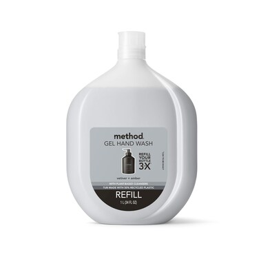 Method Gel Hand Soap Refill Vetiver  Amber Biodegradable Formula 34 Fl Oz Pack of 1