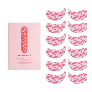TopicalsFaded Brightening Under Eye Masks  Patches to Depuff Hydrate Brighten and Cool  Reduce Dark Circles and Fine Lines  Contains Kojic Acid Caffeine and Niacinamide Set of 6