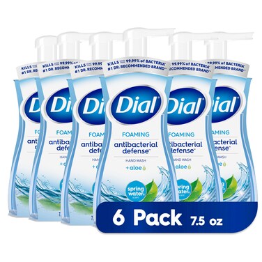 DialAntibacterial Foaming Hand Wash Spring Water 75 fl oz Pack of 6
